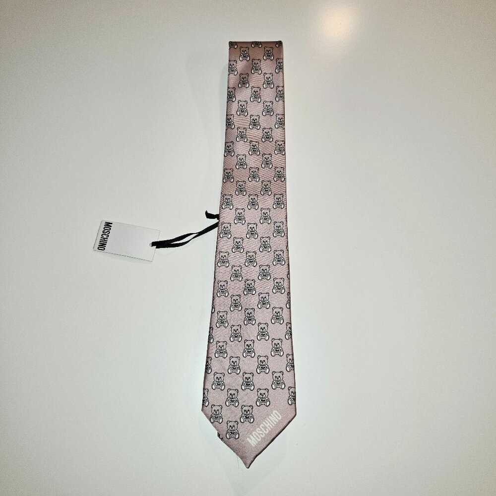 MOSCHINO Toy Teddy Bear Silk Tie